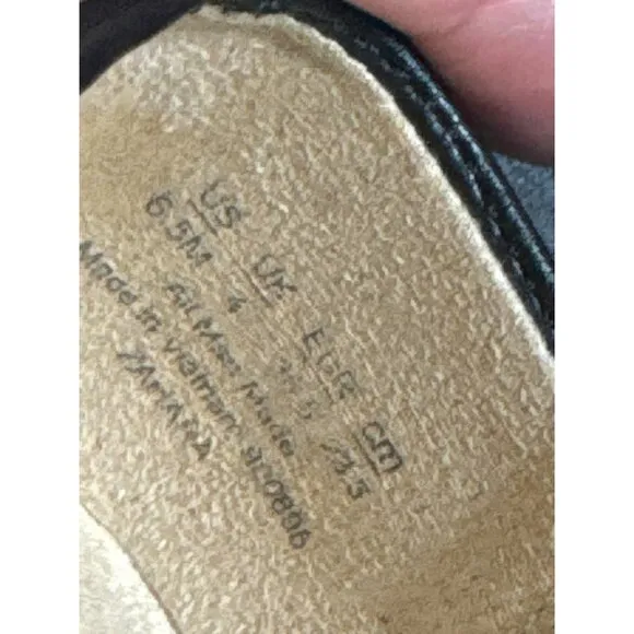LifeStride Womens Zahara Black Loafers Size 6.5M Leather Slip-On