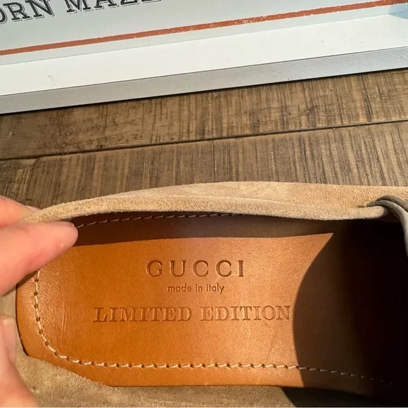 Like New Gucci “Limited Edition”Suede Horsebit Loafers