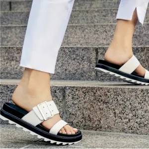 LIKE NEW Sorel Roaming leather buckle slide sandals
