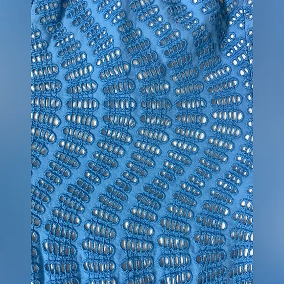 Lilly Pulitzer Worth Blue Emma Strapless Eyelet Bubble Dress Size 2 NWOT