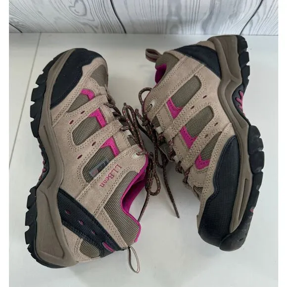 L.L. Bean 258485 Tan Waterproof Outdoor Trail Hiking Sneakers Women's Sz 8 Wide