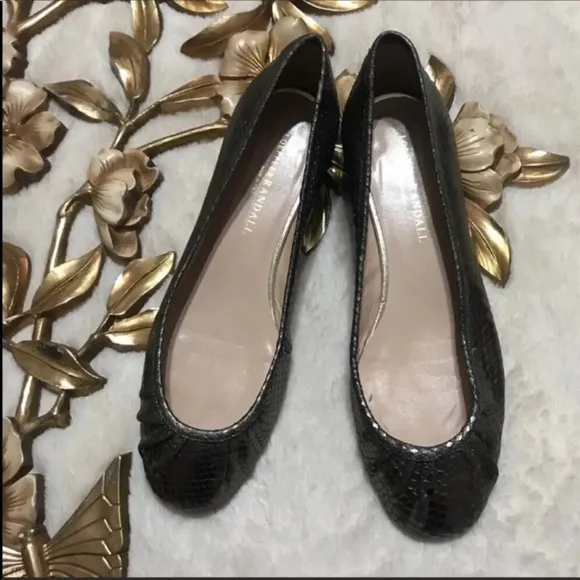 Loeffler Randall Metallic Rounded Flats Block Heel