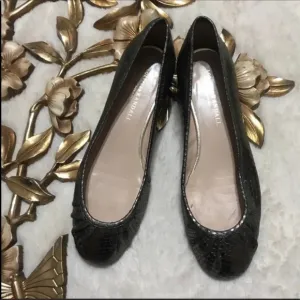 Loeffler Randall Metallic Rounded Flats Block Heel