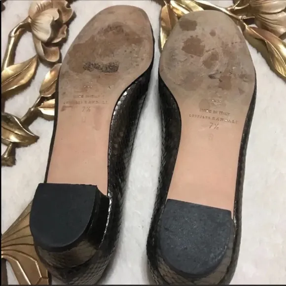 Loeffler Randall Metallic Rounded Flats Block Heel