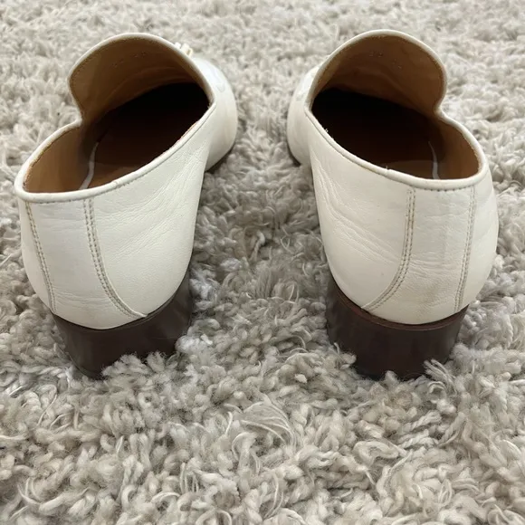 Loewe Women’s White Leather Tassel Loafers Flats Sz 10 - Retail $1000