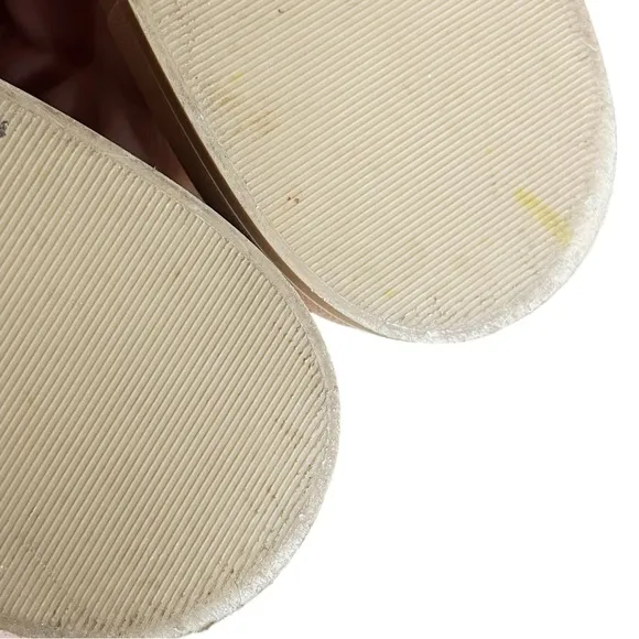 LOQ Nude Beige Tan Leather Martí Woven Macrame Slip On Slides Flats 35 / 5