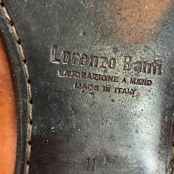Lorenzo Banfi Milano Handmade Italy Slip-on Loafers Chestnut Brown Lizard/Snake