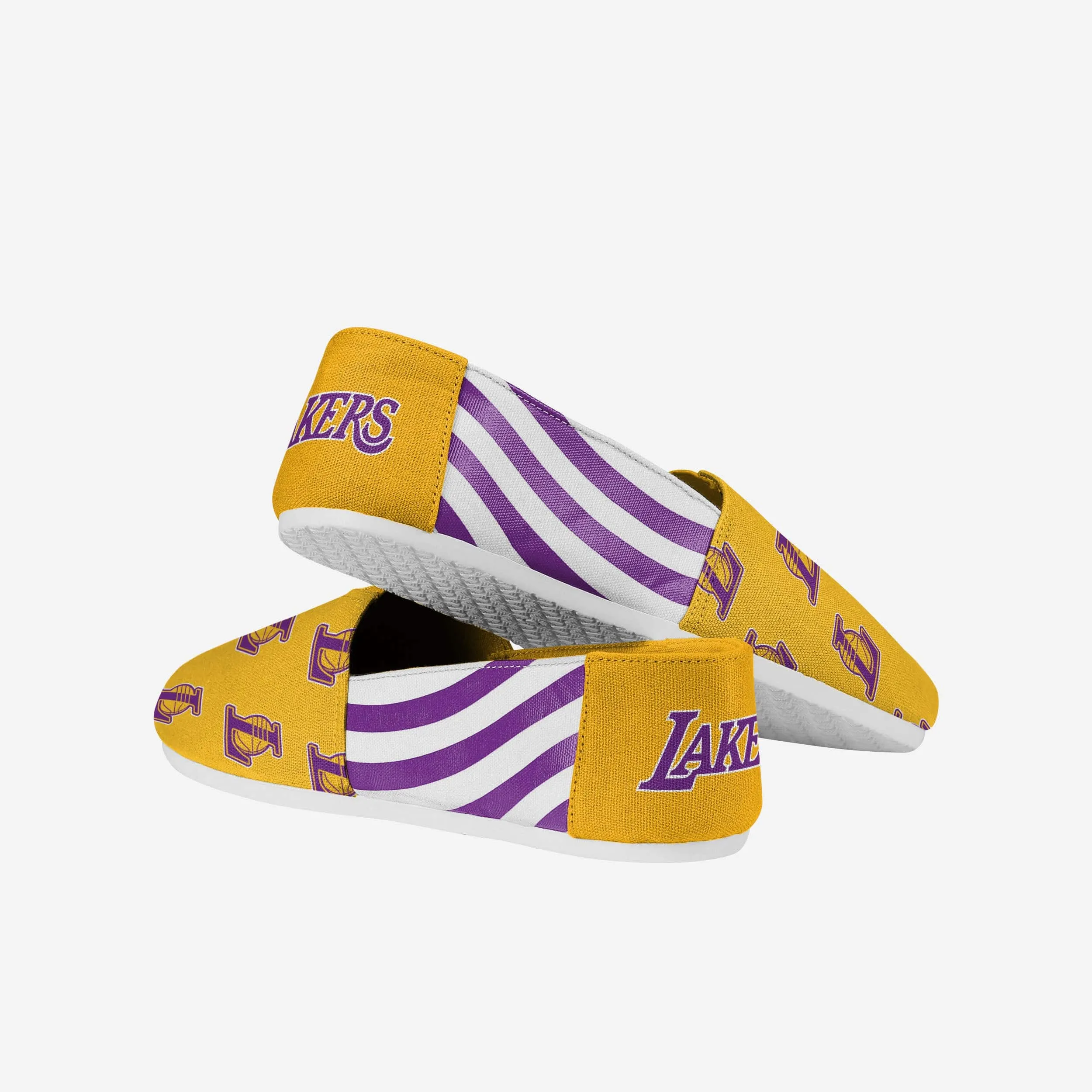 Los Angeles Lakers Womens Stripe Canvas Shoe