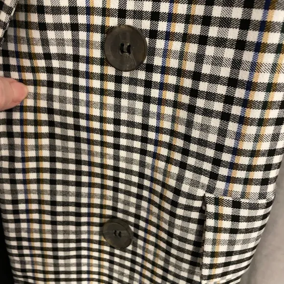 Love Tree Plaid Blazer double breasted, classic academia preppy Retro