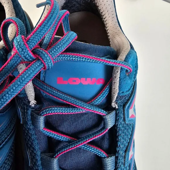 Lowa Women's Innox Pro GTX Lo Blue Sneakers Hiking Shoes Gor-Tex Sz 9.5