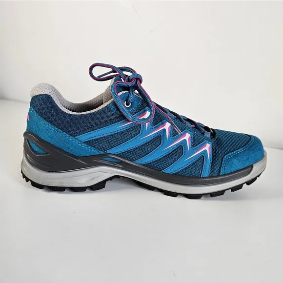 Lowa Women's Innox Pro GTX Lo Blue Sneakers Hiking Shoes Gor-Tex Sz 9.5