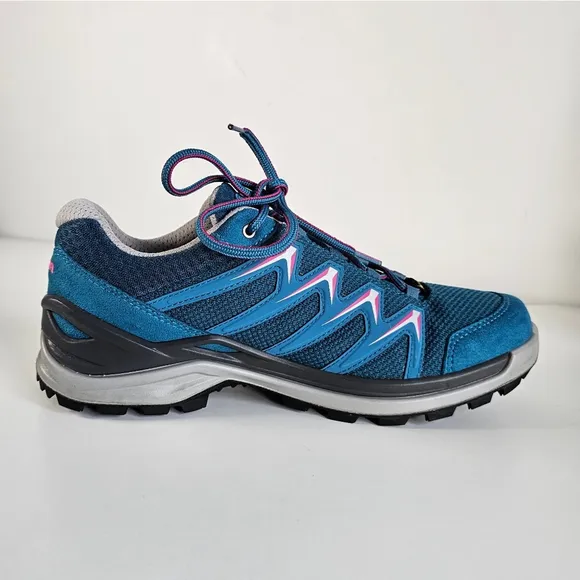 Lowa Women's Innox Pro GTX Lo Blue Sneakers Hiking Shoes Gor-Tex Sz 9.5