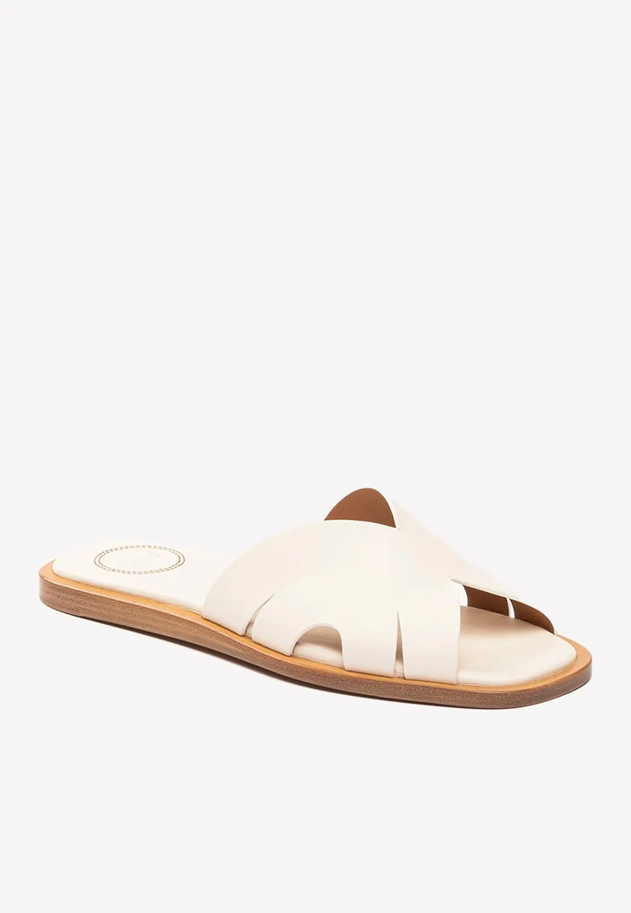 Lucille Calf Leather Flat Sandals