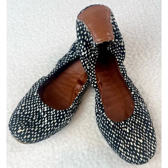 LUCKY BRAND • Black/White Dotted Emmie Ballet Flats