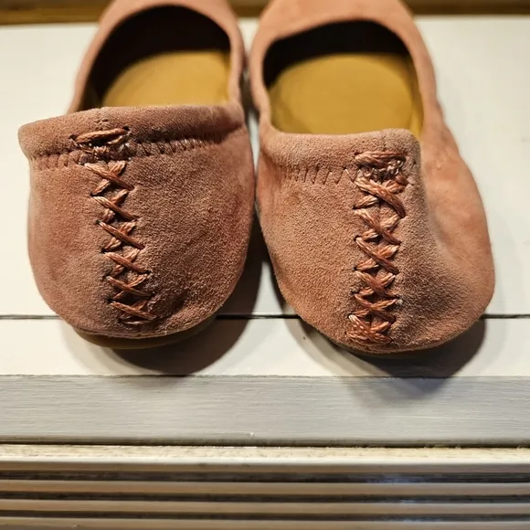 Lucky Brand Elysia Suede Pink Ballet Flats Size 7M