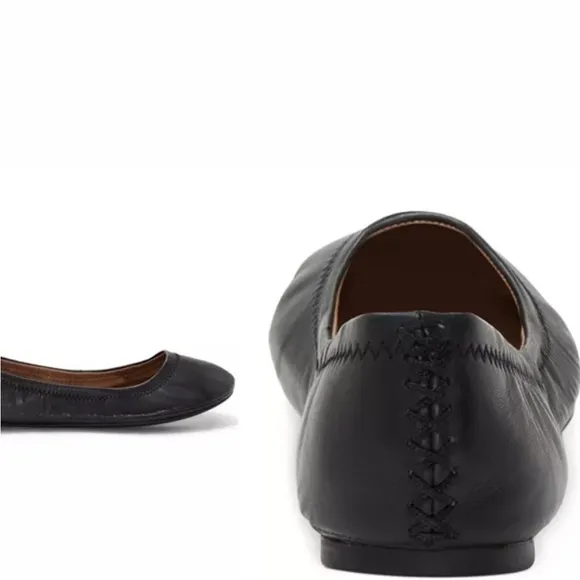 Lucky Brand Emmie Ballet Flats Size 9M Black Leather New No Box
