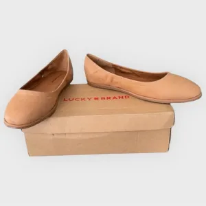 Lucky Brand Tan Flats with Classic Design Wimmie Light Brown Ballet Flats