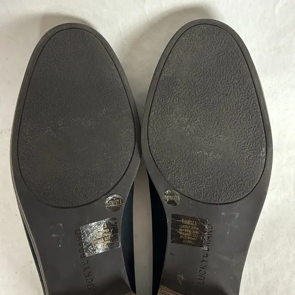 Lucky Brand Womens Cahill Flats Loafers Slip On Black Leather