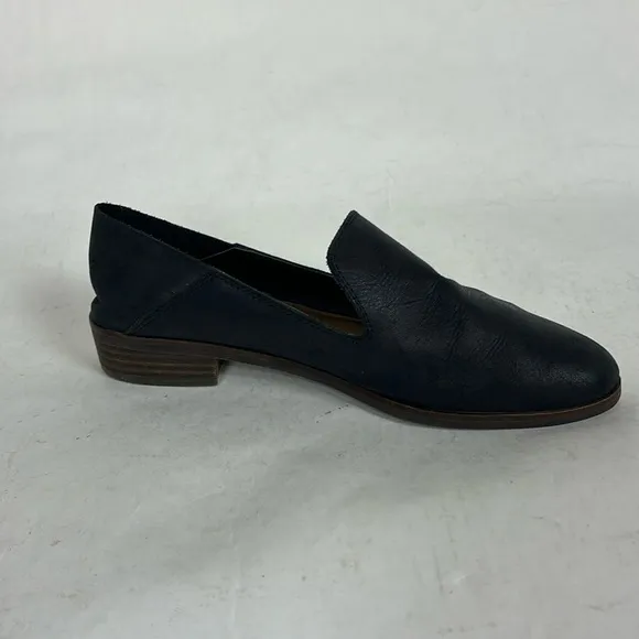Lucky Brand Womens Cahill Flats Loafers Slip On Black Leather