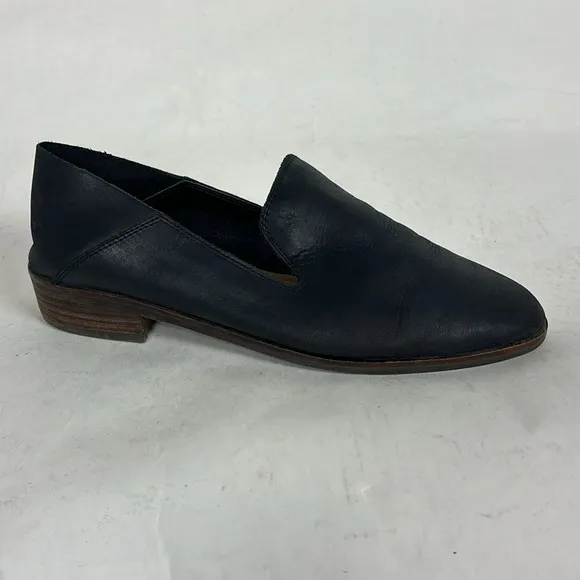 Lucky Brand Womens Cahill Flats Loafers Slip On Black Leather