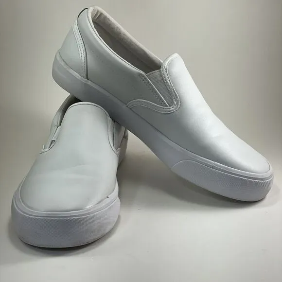 Lugz Clipper Loafers Slip On Sneaker Women's US 9.5 EUR 41 White/Lite Grey Vegan