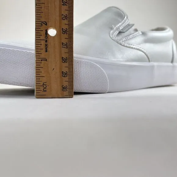Lugz Clipper Loafers Slip On Sneaker Women's US 9.5 EUR 41 White/Lite Grey Vegan