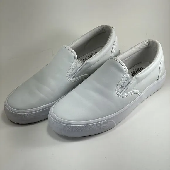 Lugz Clipper Loafers Slip On Sneaker Women's US 9.5 EUR 41 White/Lite Grey Vegan