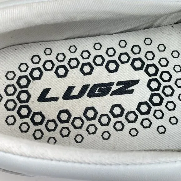 Lugz Clipper Loafers Slip On Sneaker Women's US 9.5 EUR 41 White/Lite Grey Vegan