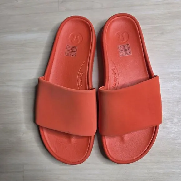 Lululemon Restfeel Slide Red Solid Casual Slides Gym Women's Size 9