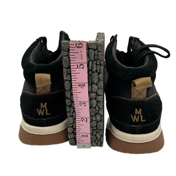 Madewell Black Lace Up Sneaker Boots Size 7 Women's