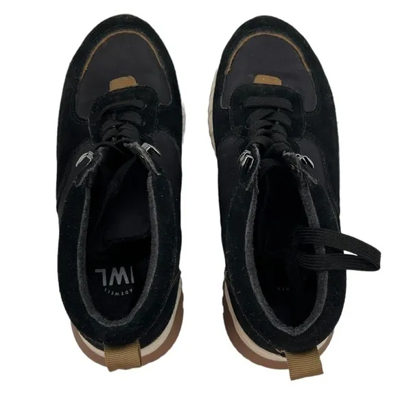 Madewell Black Lace Up Sneaker Boots Size 7 Women's