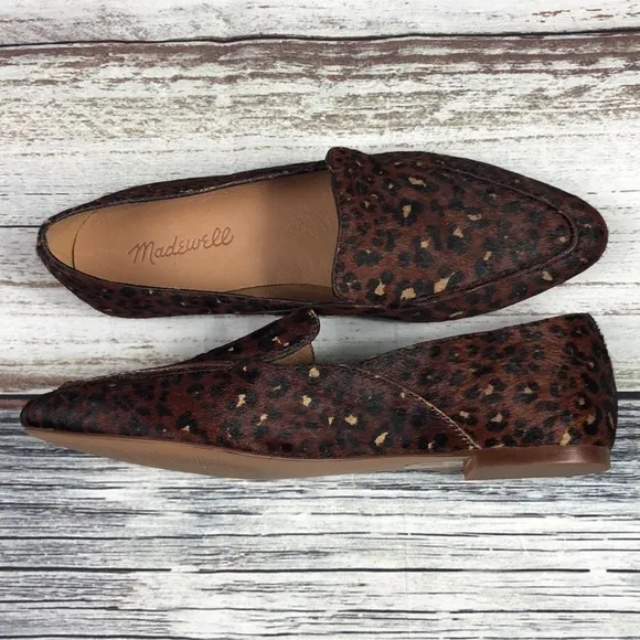 Madewell Frances Loafer in Leopard Calf Hair Size7