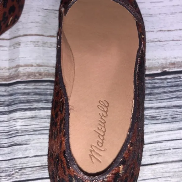 Madewell Frances Loafer in Leopard Calf Hair Size7
