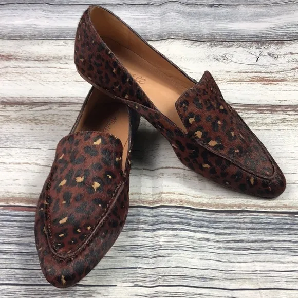 Madewell Frances Loafer in Leopard Calf Hair Size7