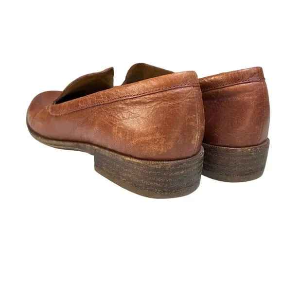 Madewell Francis Loafer Women's 5.5 Brown Leather H2419 Classic Style $148