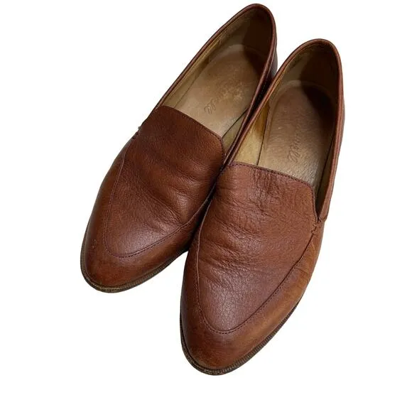 Madewell Francis Loafer Women's 5.5 Brown Leather H2419 Classic Style $148