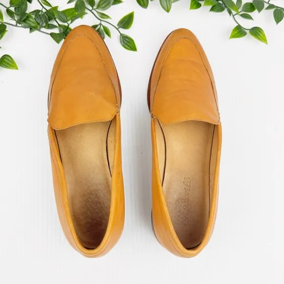 Madewell The Frances Brown Leather Skimmer Loafers Flats size 7.5