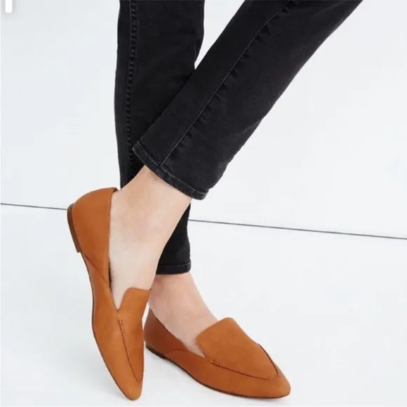 Madewell The Frances Brown Leather Skimmer Loafers Flats size 7.5