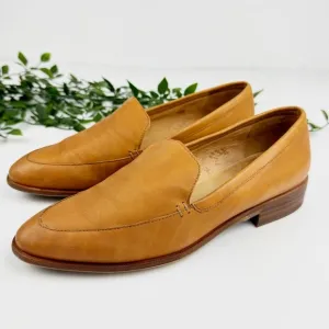 Madewell The Frances Brown Leather Skimmer Loafers Flats size 7.5