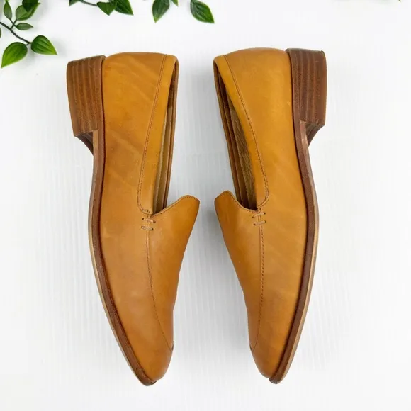 Madewell The Frances Brown Leather Skimmer Loafers Flats size 7.5
