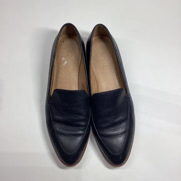 Madewell The Frances Leather Loafer Color in Black Size 9