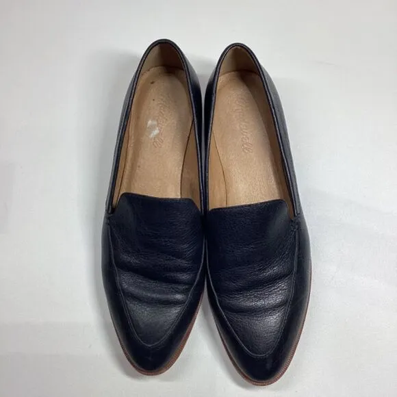 Madewell The Frances Leather Loafer Color in Black Size 9