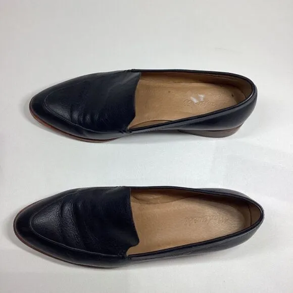 Madewell The Frances Leather Loafer Color in Black Size 9