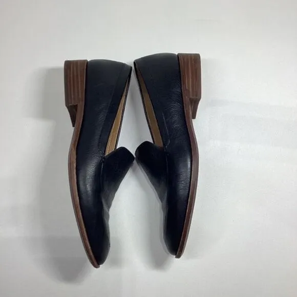 Madewell The Frances Leather Loafer Color in Black Size 9