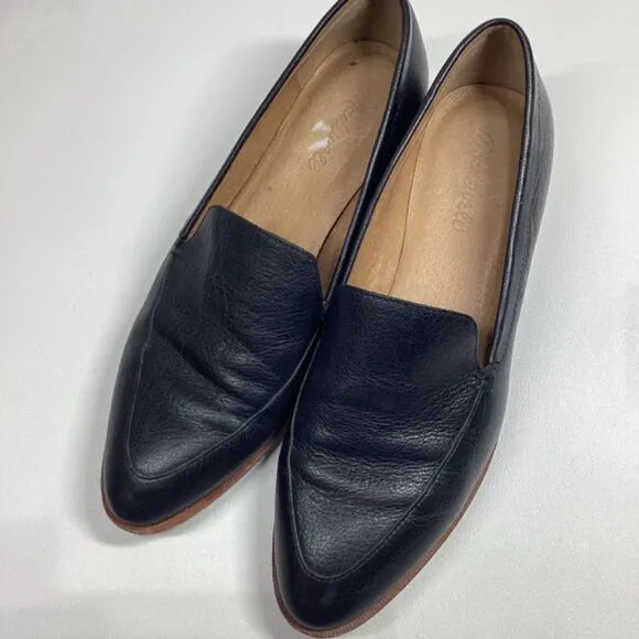 Madewell The Frances Leather Loafer Color in Black Size 9