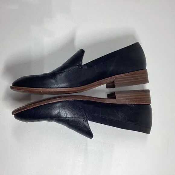 Madewell The Frances Leather Loafer Color in Black Size 9