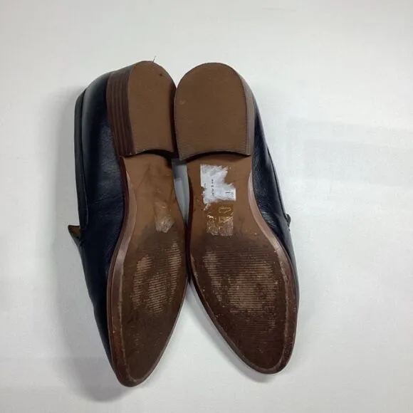 Madewell The Frances Leather Loafer Color in Black Size 9