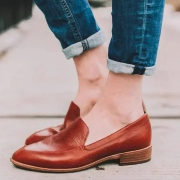 Madewell The Frances Loafer in Burnished Mahogany 7