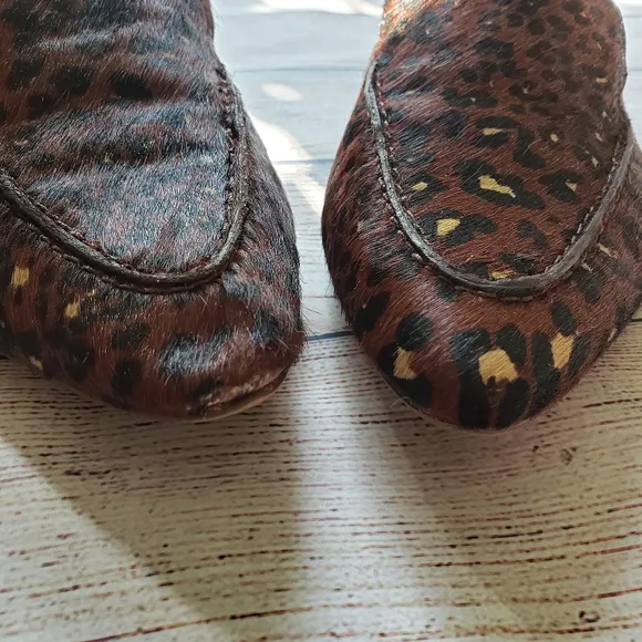 Madewell The Frances Skimmer in Painted Leopard Calf Hair Animal Print L…