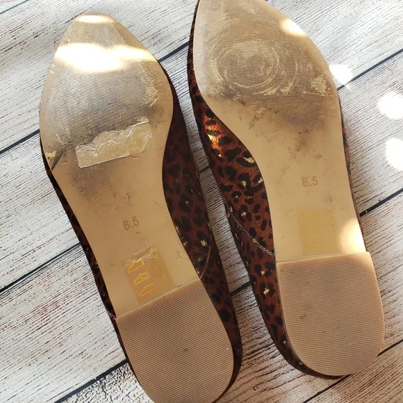 Madewell The Frances Skimmer in Painted Leopard Calf Hair Animal Print L…